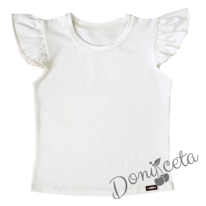 Детска блузка/тениска с къс ръкав в бяло 8436677