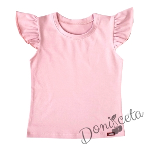 Детска блузка/тениска с къс ръкав в пепел от рози 823543