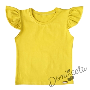 Детска блузка/тениска с къс ръкав в горчица 8465754