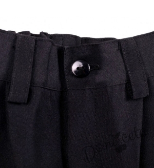 Елегантен комплект от панталон, риза, елек и папийонка в черно3