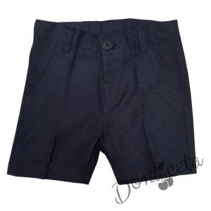 Детски къси панталони Contrast за момче в тъмносиньо