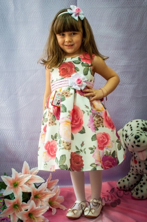 Официална детска рокля на цветя Весела