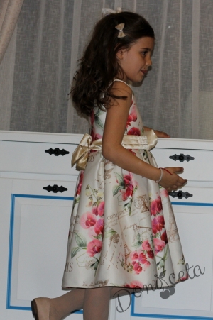 Официална детска рокля с орхидеи и Париж