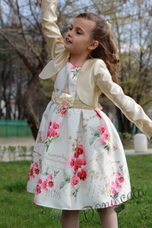 Официална детска рокля с орхидеи и Париж
