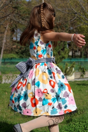 Официална или ежедневна детска рокля Величка на цветя 