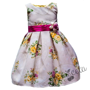 Официална детска рокля на цветя Грийн