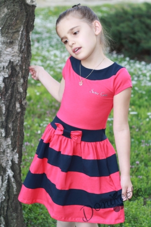 Лятна детска рокля в цвят диня