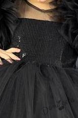 Официална детска рокля Веля с богат тюл в черно  2