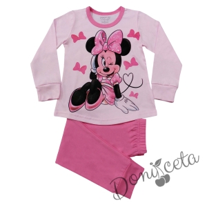 Детска пижама за момиче в розово с Мини Маус 1