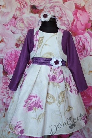 Официална детска рокля на цветя в лилаво 233 2