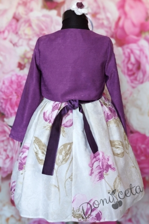 Официална детска рокля на цветя в лилаво 233 3