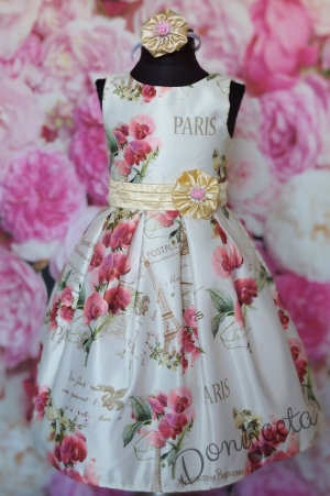Официална детска рокля на цветя без ръкав 240П