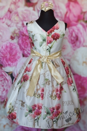 Официална детска рокля на цветя без ръкав 240П 1