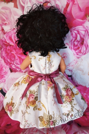 Официална детска рокля без ръкав на цветя 240РБ 4