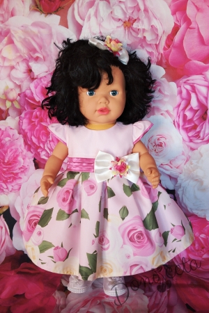 Детска рокля на цветя с къс ръкав 255РЦ 1
