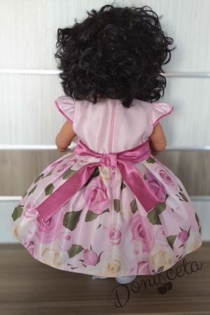 Детска рокля на цветя с къс ръкав 255РЦ 2