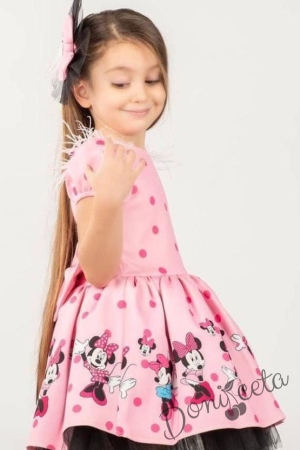 Детска рокля с Мини Маус с къс ръкав 1