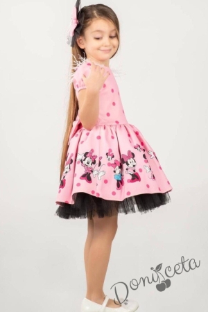 Детска рокля с Мини Маус с къс ръкав 1
