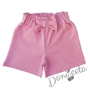 Къси панталони в розов цвят  за момиче 54434334