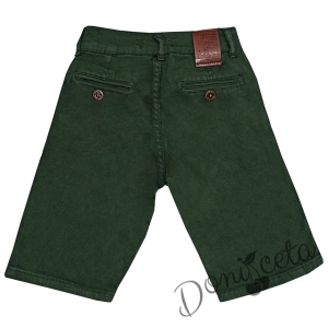 Dark green short jeans for boys