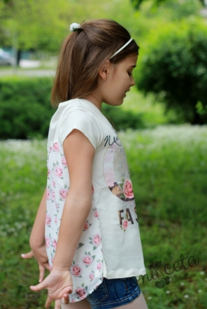 Детска блуза с къс ръкав с Париж 
