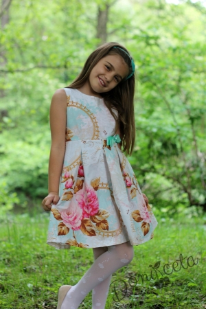 Cotton dress with flowers 