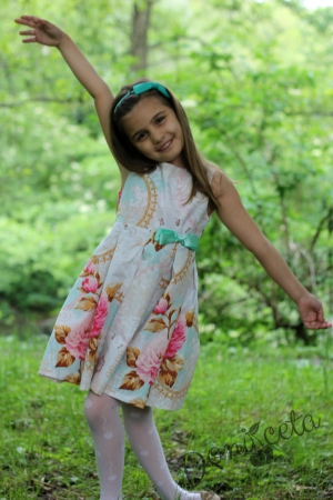 Детска рокля на цветя 04238