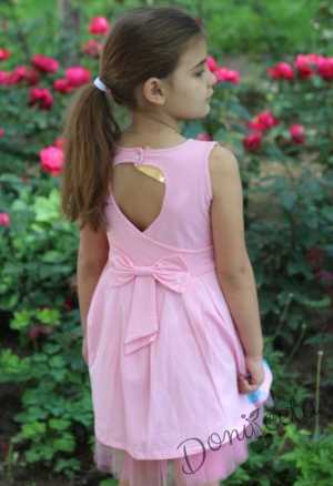 Лятна рокля в розово  на цветя