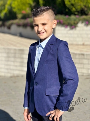 Детско елегантно сако за момче в синьо 