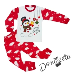 Детска коледна пижама за момче или момиче със Снежко