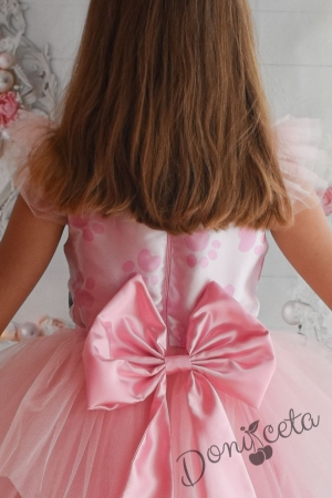 Официална детска рокля с тюл в розово с Пес Патрул 4