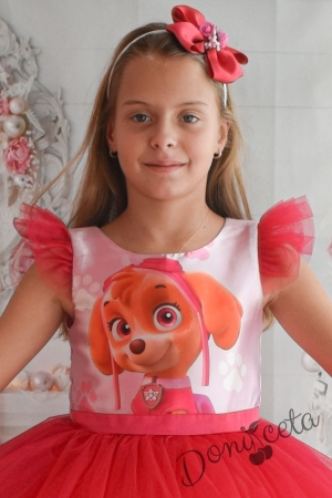 Официална детска рокля с тюл в цилама със Скай от Пес Патрул 2