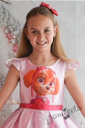 Официална детска рокля с тюл в розово със Скай от Пес Патрул 2