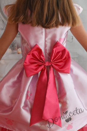 Официална детска рокля с тюл в розово със Скай от Пес Патрул 5