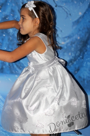Официална детска рокля в сребристо Ради