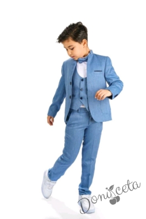 Официален костюм за момче със сако в синьо 77007782821 2