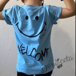 Комплект за момче от 2 части- тениска в синьо и панатлон Smile3