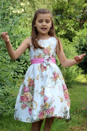 Официална детска рокля на цветя Катя
