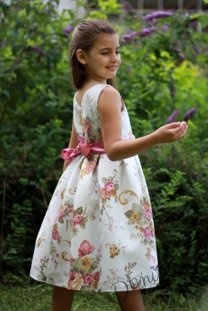 Официална детска рокля на цветя Катя