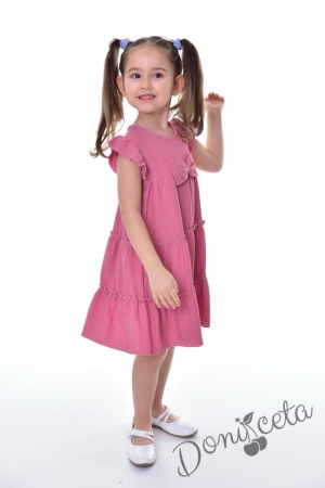 Ежедневна детска рокля в циклама Жанна 1