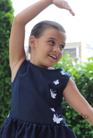 Ежедневна или официална детска рокля с 3D пеперуди