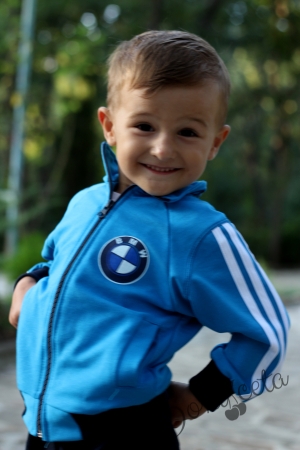 Спортен комплект анцуг за момче BMW в синьо