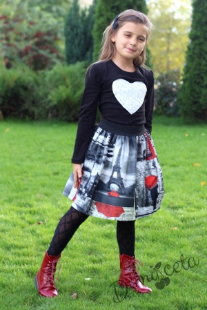 Children's blouse with white heart