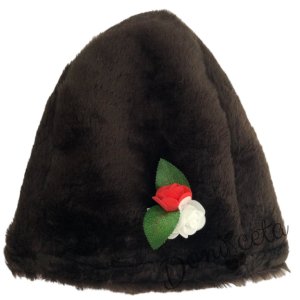 Мъжка или детска народна народна носия за момче 103 с фолклорни/етно мотиви, с елек и пояс в червено и гети 5