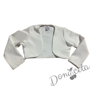 Детско болеро за момиче в цвят екрю