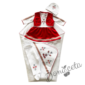 Луксозен комплект за изписване на момиче с етно фолклорни мотиви