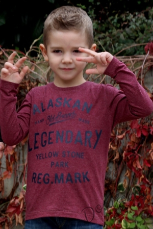 Детска блуза с дълъг ръкав с надписи