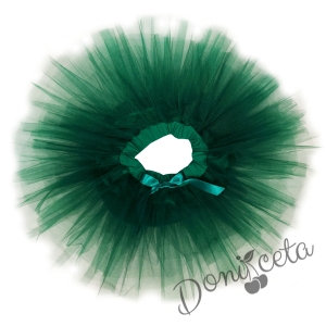 Детска туту пола пачка в зелено