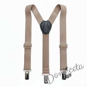 Детски тиранти за момче в бежово от колекция Бежина