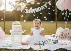 Ръчно изработена диадема с пеперудки и камъчета 